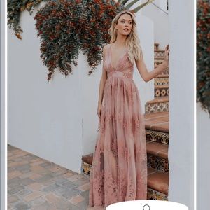 Luxxel Blush Maxi Dress (Vici)